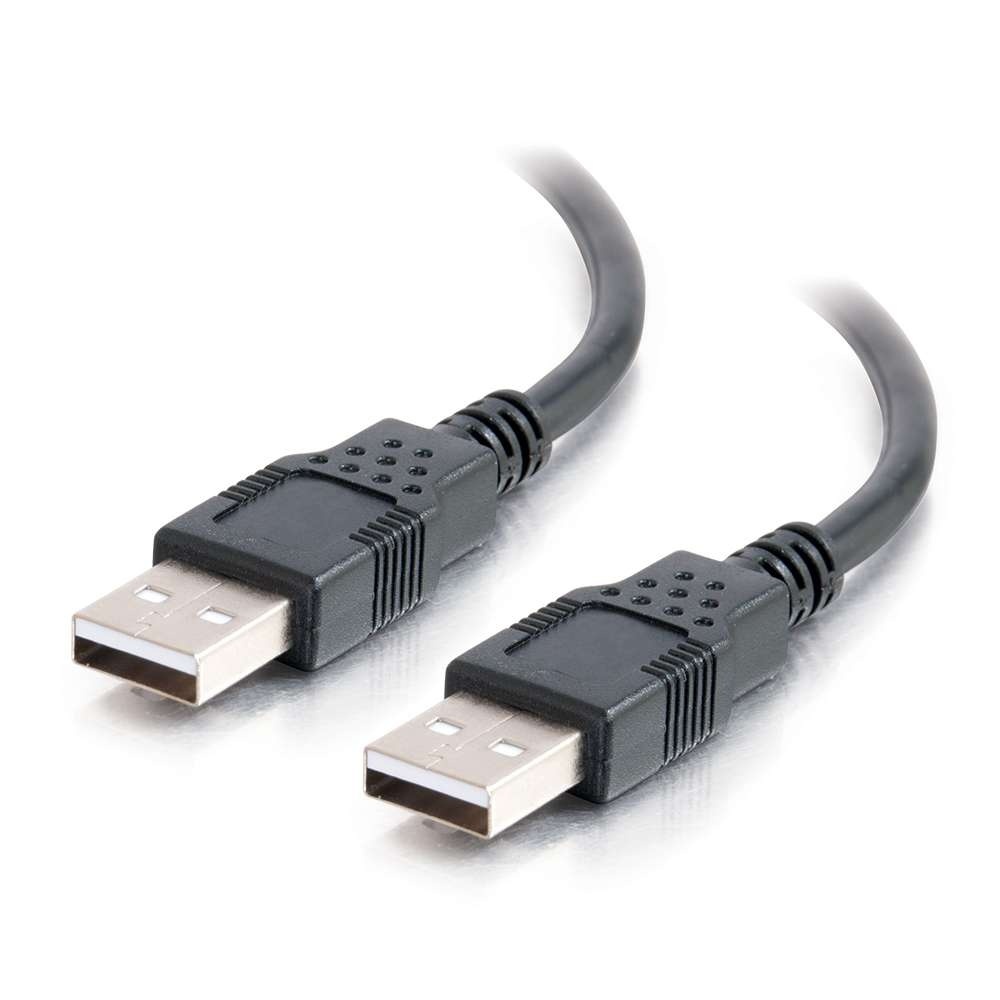 USB 2.0 A Male to A Male Cable - Black