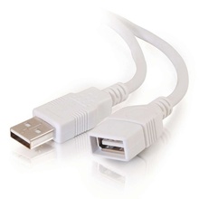 3.3ft (1m) USB 2.0 A Male to A Female Extension Cable - White