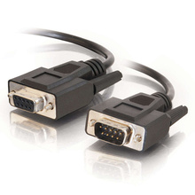 10ft (3m) DB9 M/F Serial RS232 Extension Cable - Black