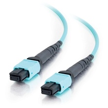 49.2ft (15m) MTP® Compatible MPO to MPO Fiber Array Cable Type B OM4 Riser Rated (TAA Compliant) (OFNR)
