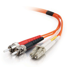 6.6ft (2m) LC-ST 62.5/125 OM1 Duplex Multimode PVC Fiber Optic Cable (TAA Compliant) - Orange