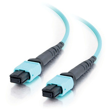 16.4ft (5m) MTP 10Gb 50/125 OM3 Multimode PVC Fiber Optic Cable (TAA Compliant) - Aqua