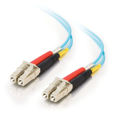 3.3ft (1m) LC-LC 10Gb 50/125 OM3 Duplex Multimode Fiber Optic Cable (TAA Compliant) - Aqua