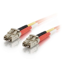 9.8ft (3m) LC-LC 50/125 OM2 Duplex Multimode PVC Fiber Optic Cable (TAA Compliant) - Orange