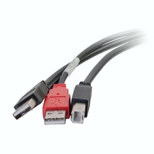 6ft (1.8m) USB 2.0 One B Male to Two A Male Y-Cable