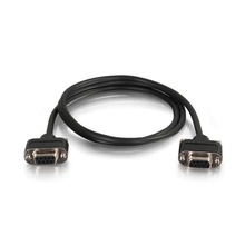 3ft (0.9m) Serial RS232 DB9 Null Modem Cable with Low Profile Connectors F/F - In-Wall CMG-Rated