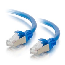 1ft (0.3m) Cat6a Snagless Shielded (STP) Ethernet Network Patch Cable - Blue
