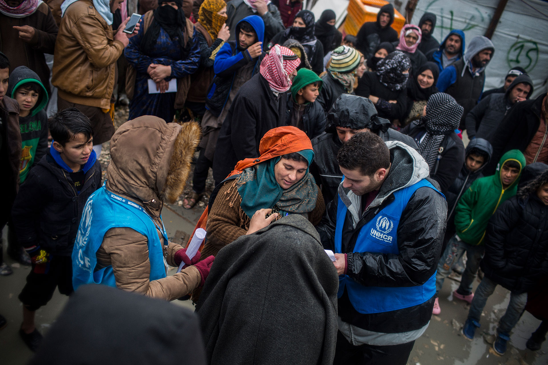 <p><sub>UNHCR staff distribute mattresses, blankets and other core relief items to those worst-affected by Storm Norma at Bar Elias informal settlement in central Lebanon.</sub></p> <p><sub>UNHCR staff distribute mattresses, blankets and other core relief items to those worst-affected by Storm Norma at Bar Elias informal settlement in central Lebanon.</sub></p>